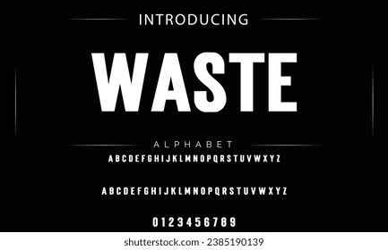 Waste Vintage decorative font. Lettering design in retro style with label. Perfect for alcohol labels, logos, shops and many other.