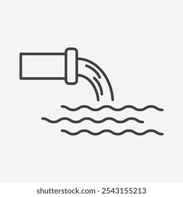 Conjunto de ícones de águas residuais. ilustração vetorial.