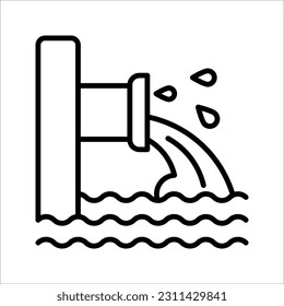 waste water icon, waste water trendy filled icons from Nature collection, vector illustration on white background