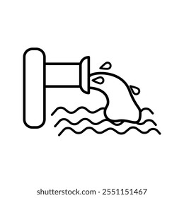 waste water icon, waste water trendy filled icons from Nature collection.on white background