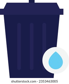 Icono de agua residual Icono Vector Iluminación plana