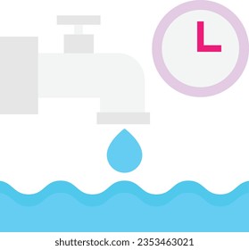waste water Icon Vector Flat Illustration