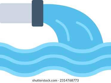 Imagen vectorial del icono Agua Residua. Adecuado para aplicaciones web móviles y medios de impresión.