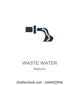 Waste water icon vector. Trendy flat waste water icon from nature collection isolated on white background. Vector illustration can be used for web and mobile graphic design, logo, eps10