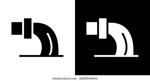 Waste water icons vectors set in solid style.