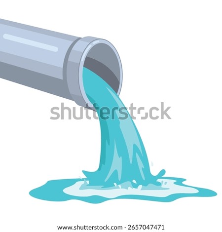  waste water pipe cartoon vector illustration element templkate web