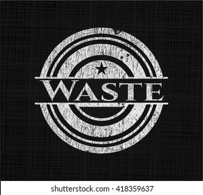Waste written on a chalkboard