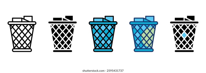 Wastebasket Icon Element For Design
