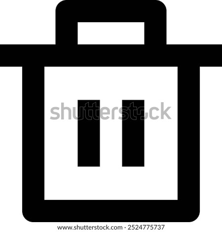 wastebasket symbol vector icon isolated