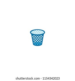 Wastebasket vector flat icon