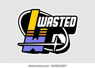 wasted streetwear apparel fashion vector for printing