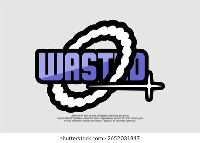 wasted streetwear apparel fashion vector for printing