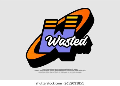 wasted streetwear apparel fashion vector for printing