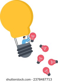 Wasted unworkable ideas, business failure or too many abandoned projects concept, Uninspired or motivation after business failure, burnout or exhausted from crisis, no new idea or inspiration concept
