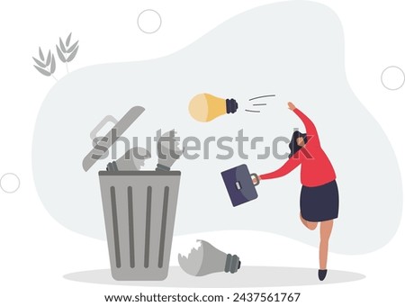 Wasted unworkable ideas, business failure or too many abandoned projects concept.