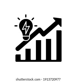 Wasteful energy consumption black glyph icon. Using electricity with no reason. Reducing amount of resources. People killing planet. Silhouette symbol on white space. Vector isolated illustration