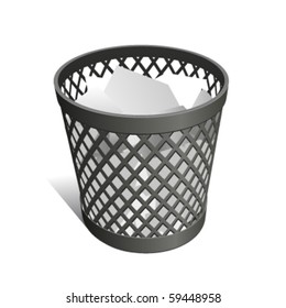 Wastepaper Basket black full