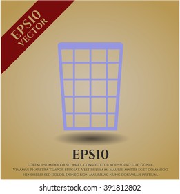 Wastepaper Basket icon or symbol