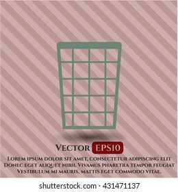 Wastepaper Basket icon or symbol