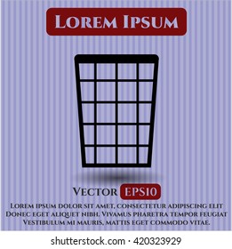 icono de la cesta del desperdicio símbolo vector eps planos jpg aplicación