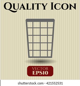 wastepaper basket icon vector symbol flat eps jpg app