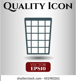 wastepaper basket icon vector symbol flat eps jpg app