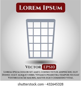 wastepaper basket icon vector symbol flat eps jpg app