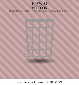 Icono vectorial de la cesta de Wastepaper