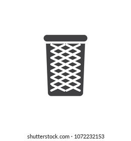 Wastepaper basket vector icon. filled flat sign for mobile concept and web design. recycle bin simple solid icon. Symbol, logo illustration. Pixel perfect vector graphics