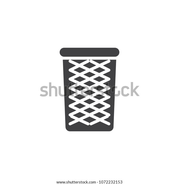 Wastepaper Basket Vector Icon Filled Flat Stock Vector (Royalty Free
