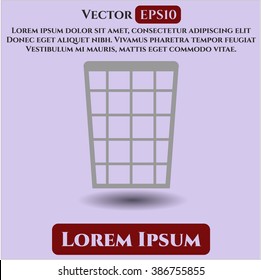 Wastepaper Basket vector icon or symbol