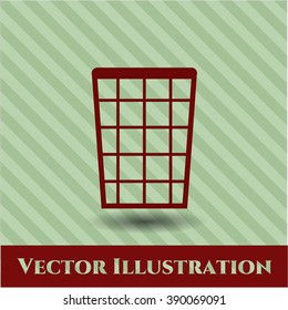 Wastepaper Basket vector symbol