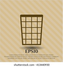 Wastepaper Basket vector symbol