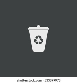 waster icon isolated on black background