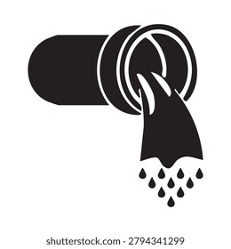 Wastewater Drain Pipe Flow Icon