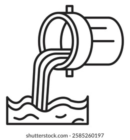 Wastewater Icon Isolated flat vector in outline