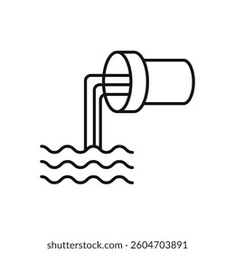 Wastewater icon isolated. simple vector icon on white background