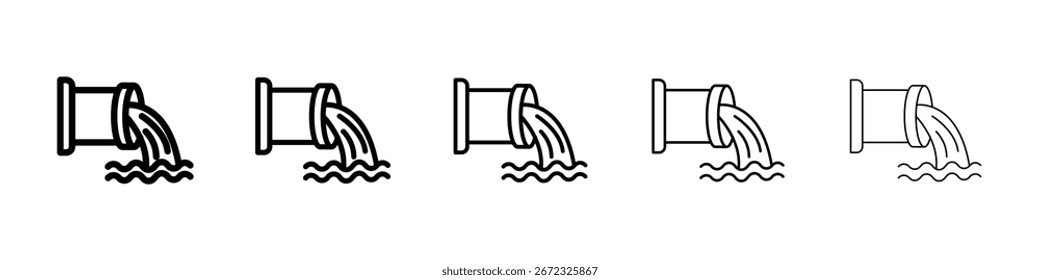Wastewater icon for mobile concept and web design.