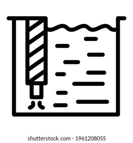 Wastewater icon. Outline Wastewater vector icon for web design isolated on white background