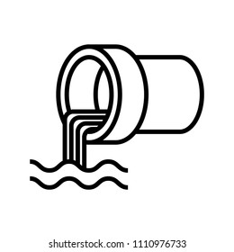 Wastewater icon, vector illustration