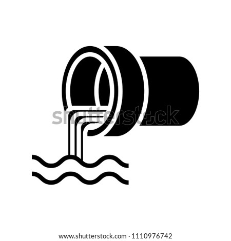 Wastewater icon, vector illustration