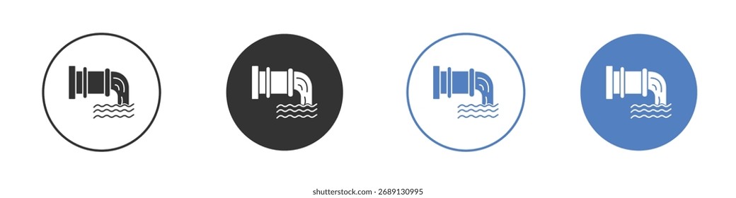 Abwasser-Ikone, Vektor. Illustration der Logo-Vorlage