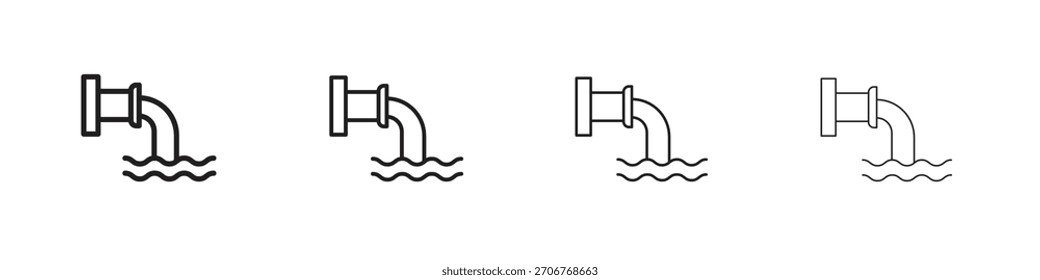 Wastewater icons symbol vector elements for infographic web