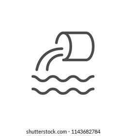 Wastewater line icon