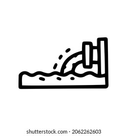 wastewater line vector doodle simple icon design