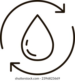 wastewater treatment line icon symbol illustration