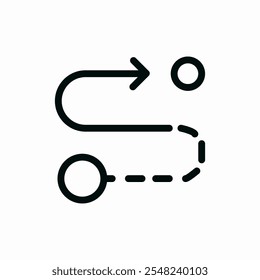 wat arrows line icon vector sign