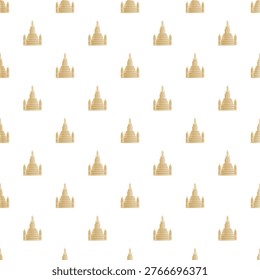 Wat arun icon pattern on white background creating a repeating design