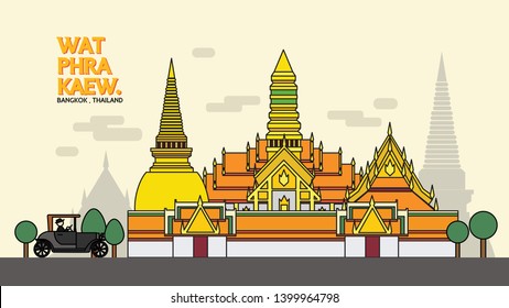 Wat Phra Kaew
commonly known in English as the Temple of the Emerald Buddha and officially as Wat Phra Si Rattana Satsadaram.