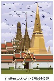 Wat Phra Kaew, Temple of the Emerald Buddha The Grand Palace Bangkok Thailand